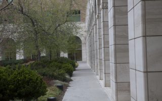 Columns in the JFSB courtyard