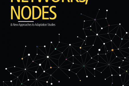 an image of a black cover with a yellow and white image of a network