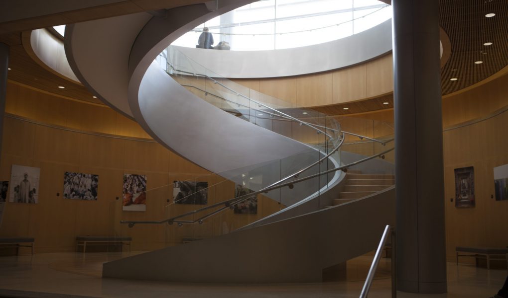 Spiral staircase in the JFSB
