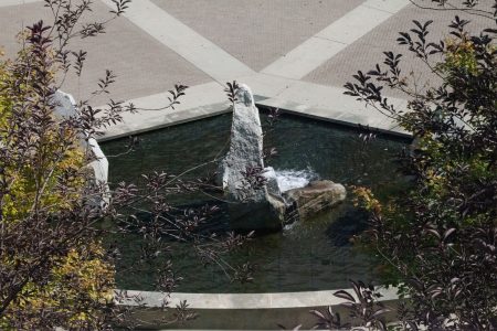 JFSB fountain in the fall