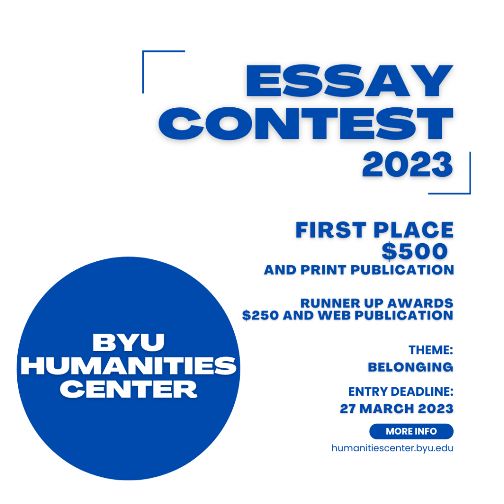 2023 BYU Humanities Center Essay Contest Humanities Center