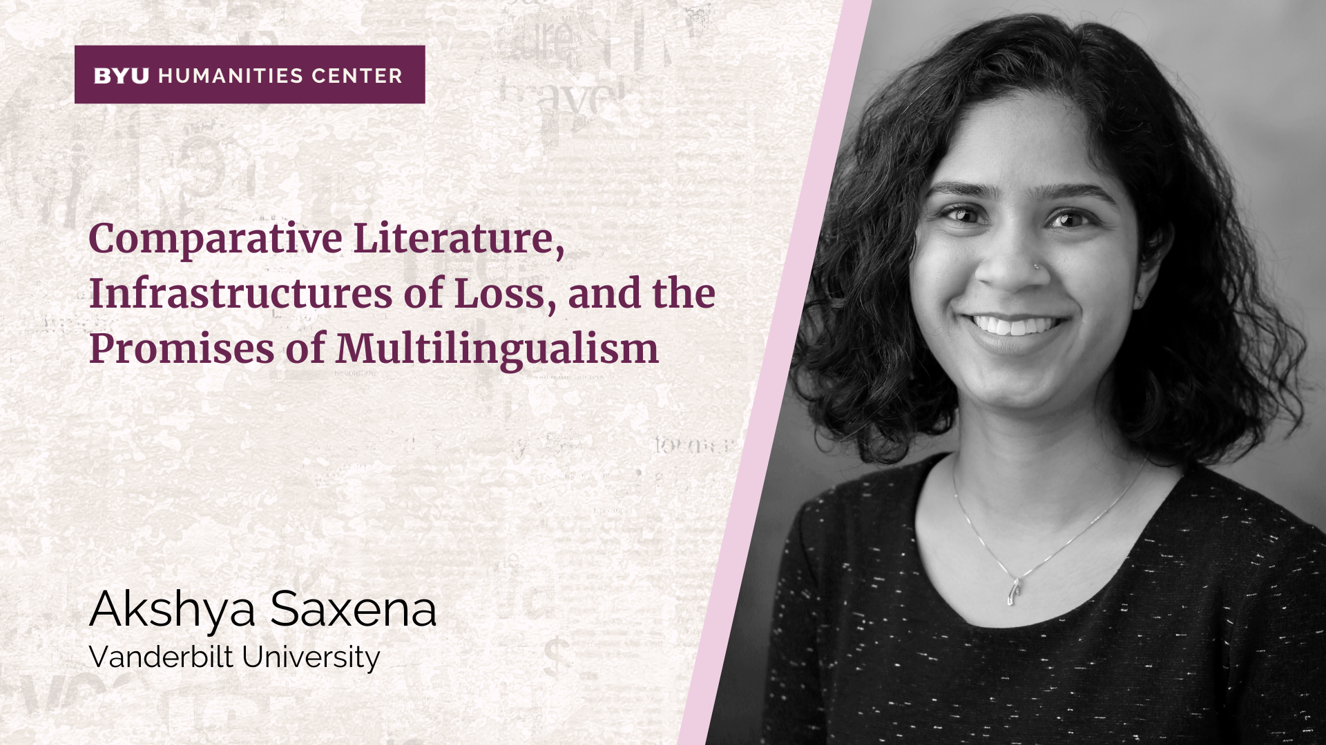 Colloquium: Akshya Saxena
