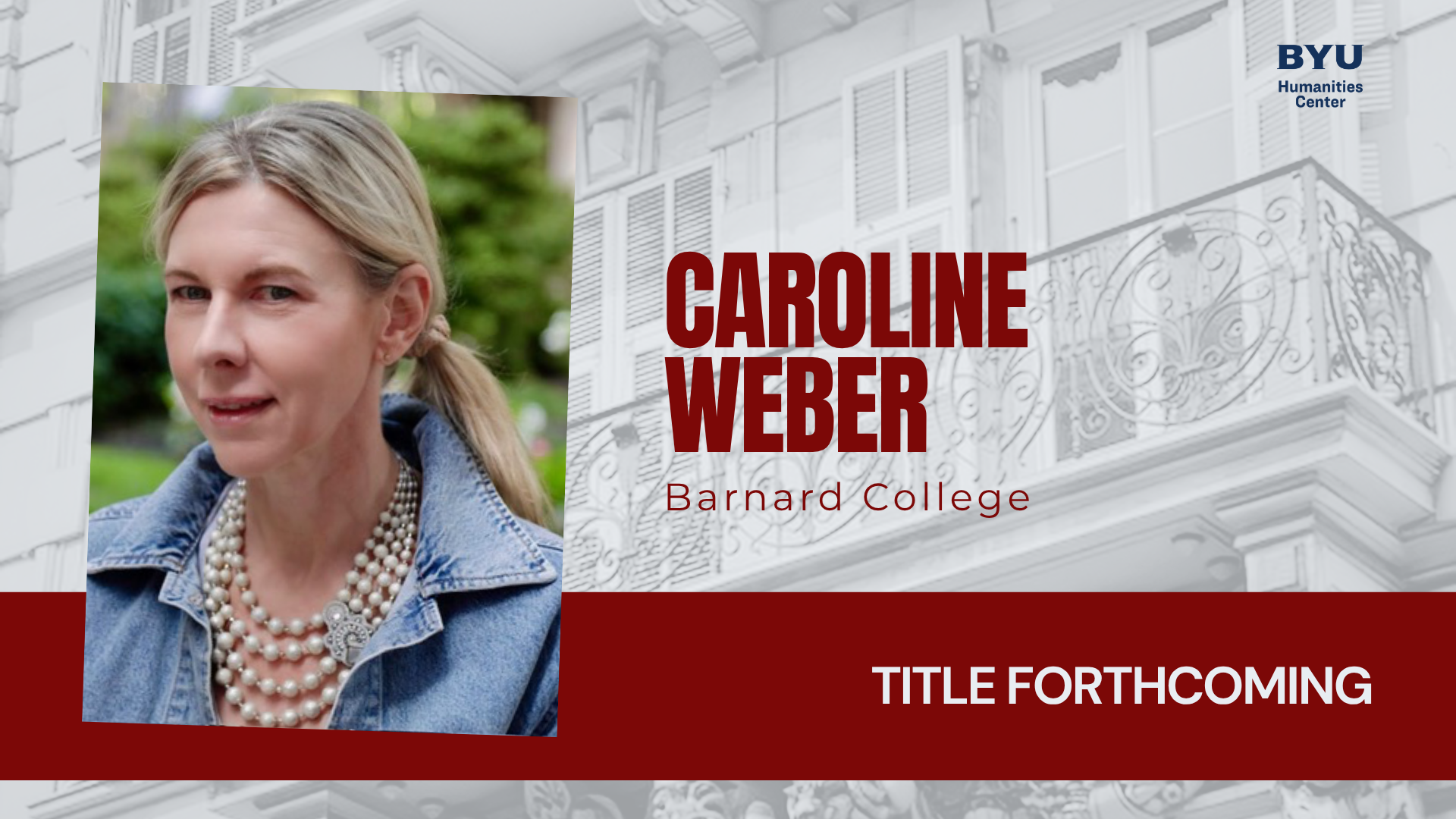 Colloquium: Caroline Weber